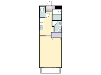 ビュークレイン2(1K/2階)の間取り写真