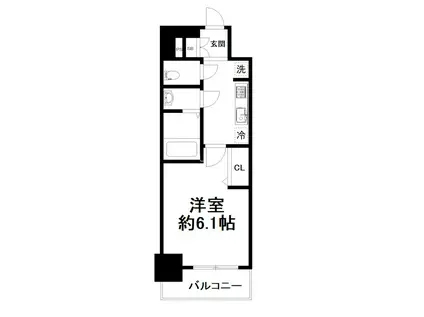 プレサンスTHE KYOTO 吉祥院(1K/7階)の間取り写真