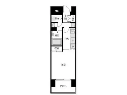 コンソラーレ本厚木(1K/5階)の間取り写真