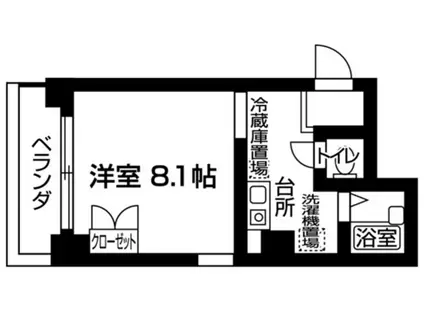 近鉄エルコート東駒形(1K/4階)の間取り写真