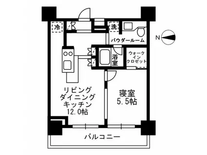 レジディア文京湯島III(1LDK/11階)の間取り写真