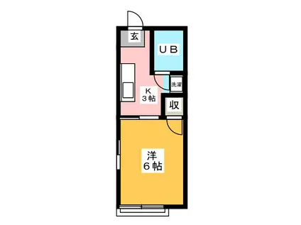 TMJコーポ(ワンルーム/1階)の間取り写真