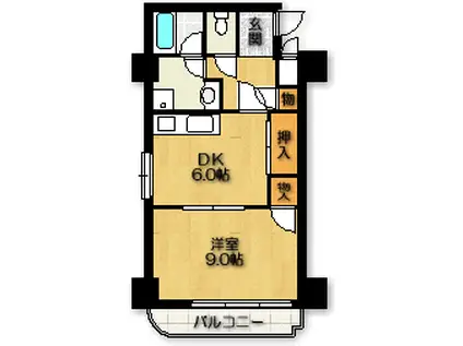 セラヴィ千種(1DK/6階)の間取り写真