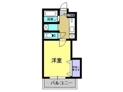 BIGBAN(1K/1階)の間取り写真