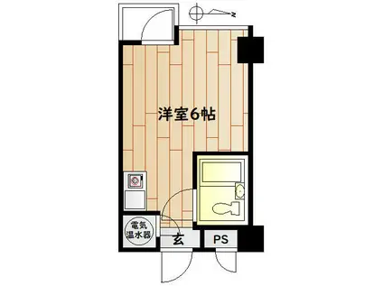 メゾン南平B(ワンルーム/2階)の間取り写真