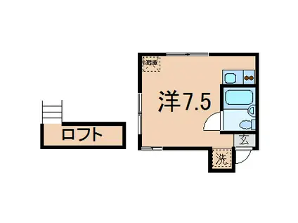 アウルハウス(ワンルーム/2階)の間取り写真