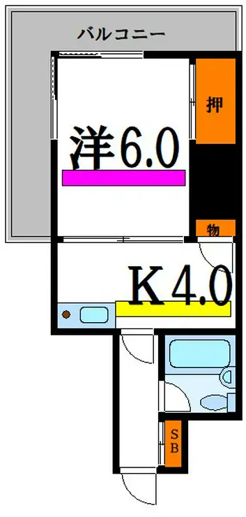 ハイホーム沖田 3階階 間取り