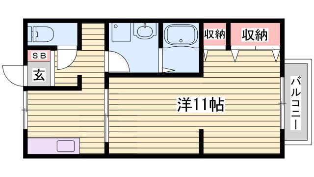 大開マンション(1K/1階)の間取り写真