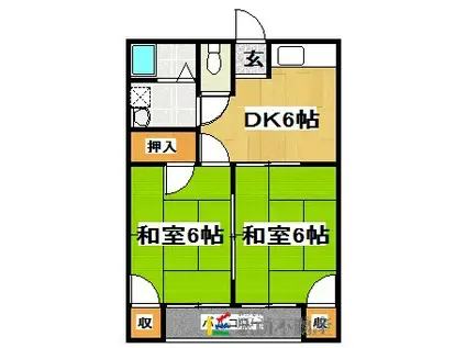 豊コーポ(2DK/1階)の間取り写真