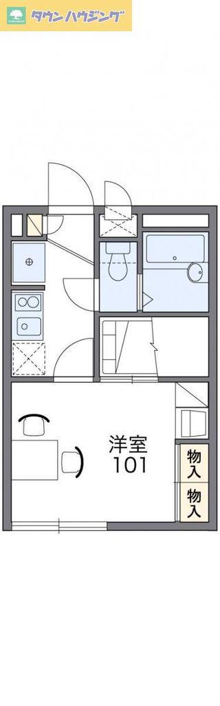レオパレスMORIE(1K/2階)の間取り写真