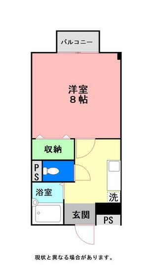 コーポD&K(1K/2階)の間取り写真