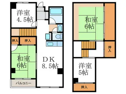 ヴィラたみあき(4DK/4階)の間取り写真