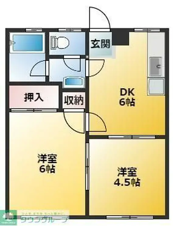 大和田ハイツ 1階階 間取り
