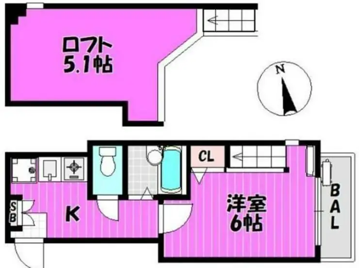 ロフティ向ヶ丘遊園 1階階 間取り