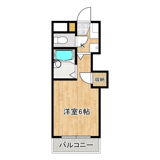 ラ・シャンブル(1K/1階)の間取り写真