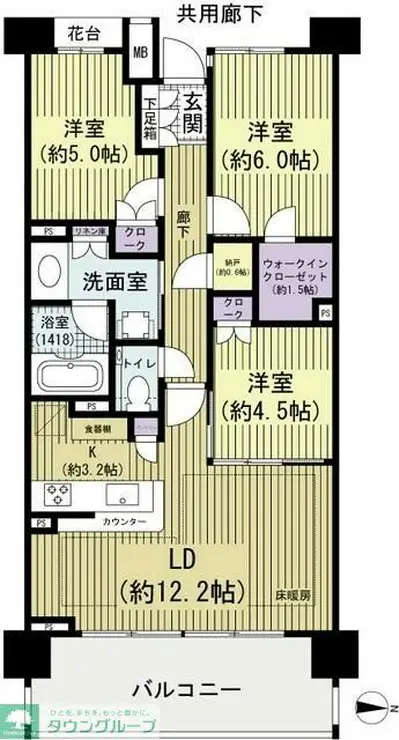 パークホームズ品川ザレジデンス 2階階 間取り