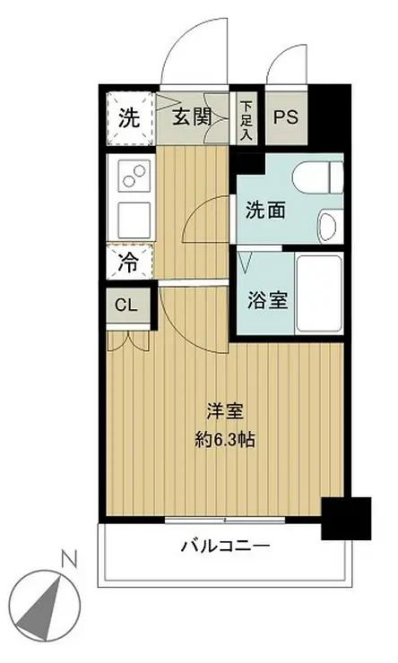 スカイコート日本橋第3 2階階 間取り