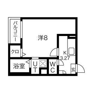 JACK FUNAIRII(1K/3階)の間取り写真