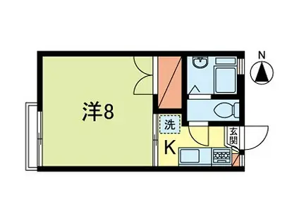 ドエル新高円寺(1K/2階)の間取り写真