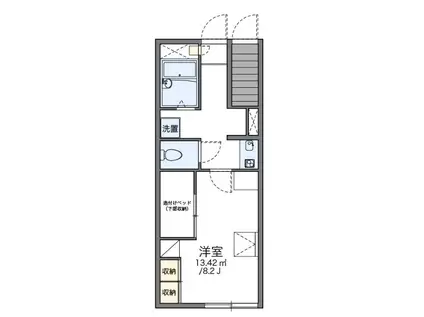 プランドール(1K/1階)の間取り写真