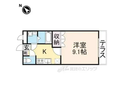 ジュピター(1K/1階)の間取り写真