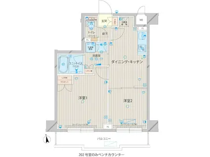 ルーブル上板橋(2DK/3階)の間取り写真