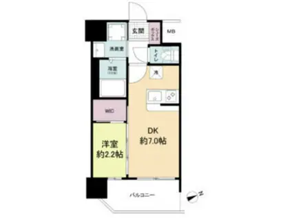 セレニテ難波ミラク壱番館(1DK/9階)の間取り写真