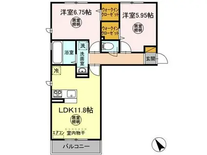 サンフラワー(2LDK/3階)の間取り写真