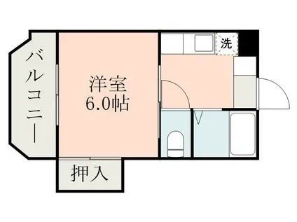 居川ビル(1K/2階)の間取り写真