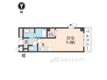 プリマべーラ(ワンルーム/2階)の間取り写真