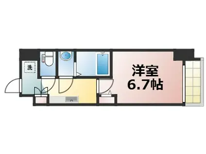 フォーリアライズ玉造フェリス(1K/4階)の間取り写真