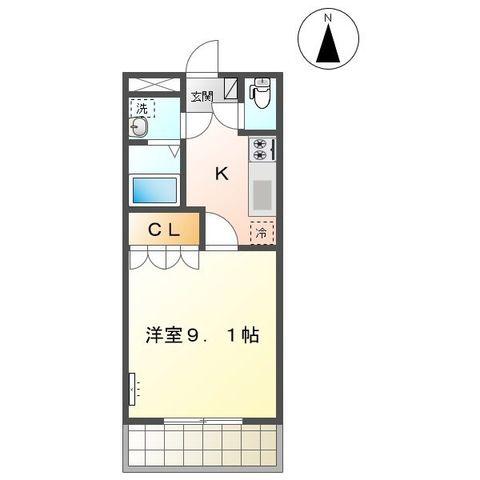 ＪＲ鹿児島本線 宇土駅 徒歩18分 2階建 築19年(1K/1階)の間取り写真