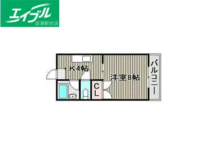 メゾン大福(1K/3階)の間取り写真