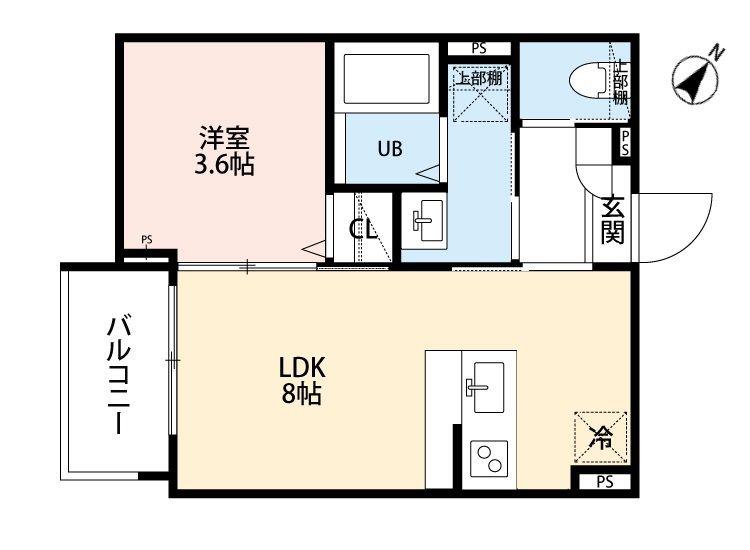 ノードテラス東所沢 旧ROBOT HOME 東所沢III(1LDK/1階)の間取り写真