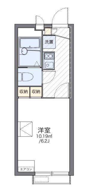 レオパレス翼V(1K/2階)の間取り写真
