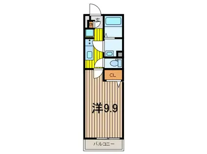 リブリ・アルフィスタ(1K/2階)の間取り写真