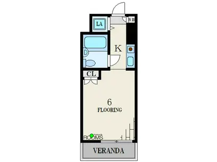 TOP明大前NO.3(1K/5階)の間取り写真