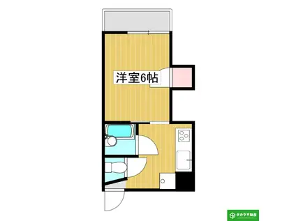 プロスパー小中島(1K/2階)の間取り写真