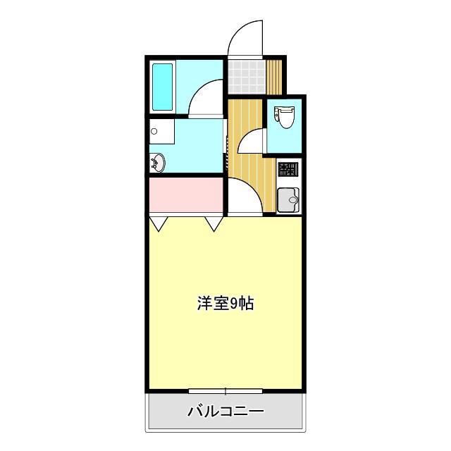 グランドパイン(1K/2階)の間取り写真