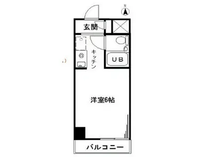 コーポワールド(ワンルーム/2階)の間取り写真