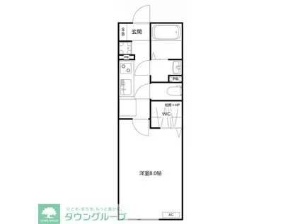 MQUARTO久喜IV(1K/2階)の間取り写真