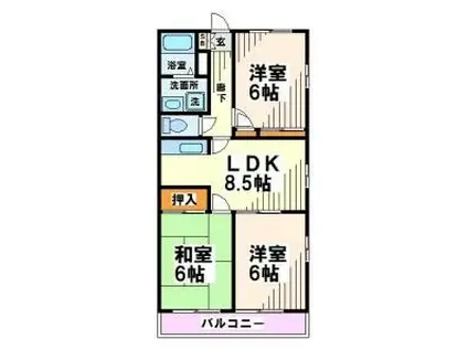 アーバンライフ(3LDK/1階)の間取り写真