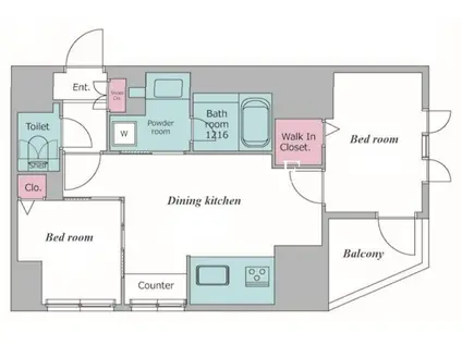 レジディア御茶ノ水プレイス(1LDK/5階)の間取り写真