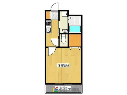 ルミエール(1K/2階)の間取り写真