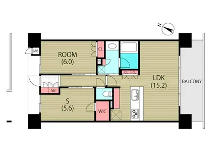 ユニハイム泉佐野駅前通(1SLDK/5階)の間取り写真