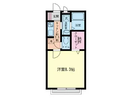 トレスプエンテIV(1K/2階)の間取り写真