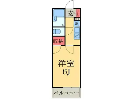 LPフジニューコート(1K/1階)の間取り写真