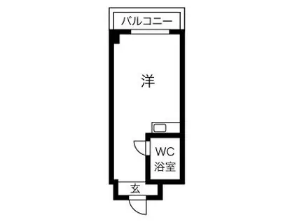 アパートメント泉佐野(ワンルーム/4階)の間取り写真