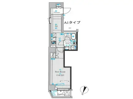 プレール・ドゥーク池上II(1K/6階)の間取り写真