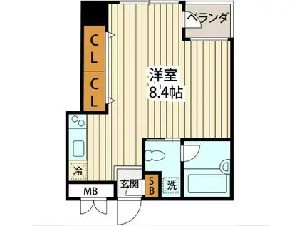 N プリマヴェーラ(ワンルーム/3階)の間取り写真